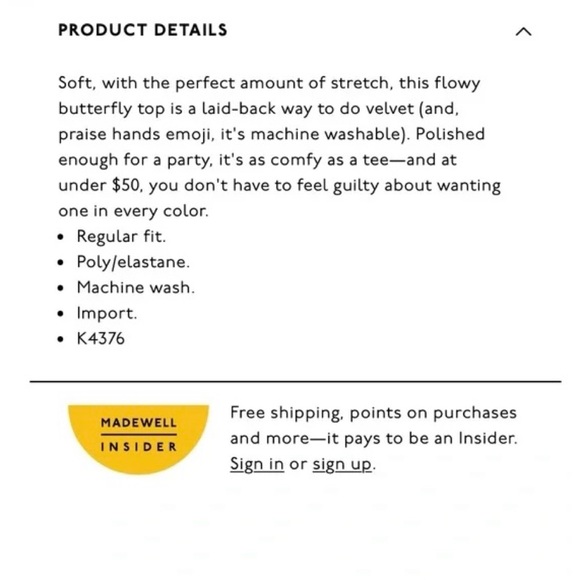 Madewell “Velvet Butterfly” dolman sleeve top in dark grey - Picture 5 of 8